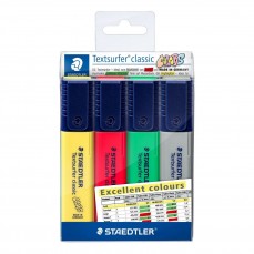 MARCADOR FLUORESCENTE STAEDTLER TEXTSURFER C/ 04 CORES EXCEL