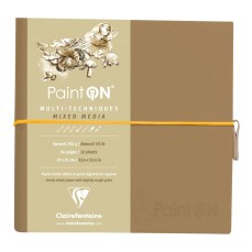 SKETCH BOOK PAINT ON MIXED MEDIA NATURAL 250G/M2 19X19 32FL CLAIREFONTAINE