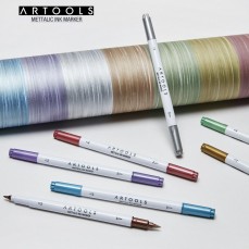 MARCADOR METALLIC INK ARTOOLS PONTA DUPLA BASE D´AGUA