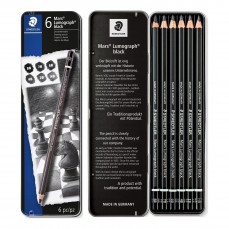 ESTOJO LAPIS GRADUADO STAEDTLER LUMOGRAPH BLACK C/ 06 100BG6