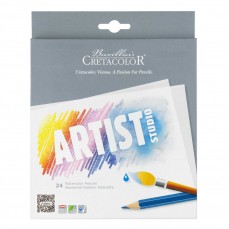 ESTOJO LAPIS AQUARELAVEL CRETACOLOR ARTIST STUDIO 24 CORES