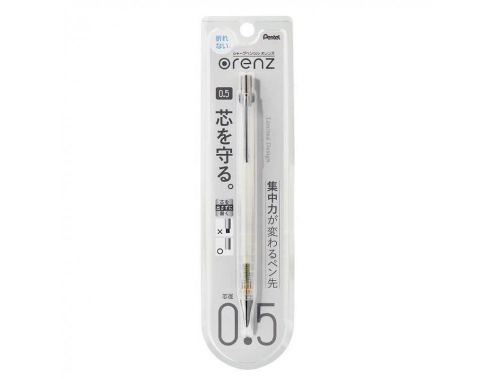 LAPISEIRA 0,5mm PENTEL ORENZ TRANSPARENTE BRANCA