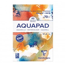 BLOCO CLAIREFONTAINE AQUAPAD A5 300g/m2 70 FOLHAS 975720C