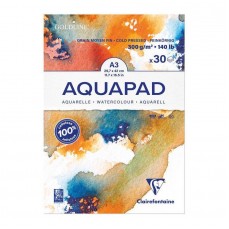 BLOCO CLAIREFONTAINE AQUAPAD A3 300g/m2 30 FOLHAS 975722C