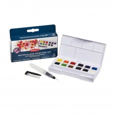 ESTOJO AQUARELA DERWENT 12 CORES HALF PAN