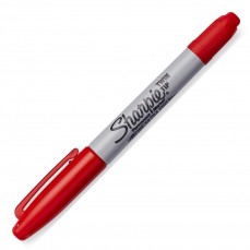 MARCADOR PERMANENTE SHARPIE TWIN TIP PONTA DUPLA VERMELHO