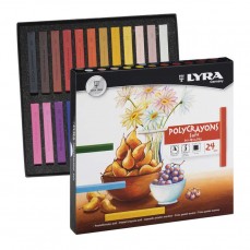 PASTEL SECO CARRE LYRA POLYCRAYON 24 CORES