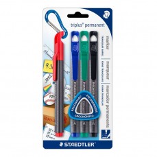 MARCADOR STAEDTLER TRIPLUS PERMANENTE 04 CORES