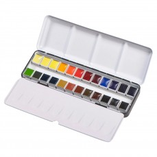 ESTOJO AQUARELA BLOCKX 24 CORES HALF PAN 41624BXC