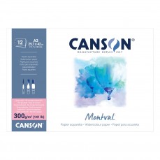 BLOCO CANSON MONTVAL A3 300g/m2 SATINE 12 FOLHAS