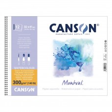 BLOCO CANSON MONTVAL A3  (32X41) 300G/M2 12 FOLHAS ESPIRAL