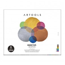 ESTOJO GOUACHE ARTOOLS PALETTE 06 CORES METALICAS 22ML
