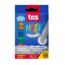 ESTOJO GOUACHE TRIS BASTAO METALICAS MEGA C/ 06 UN