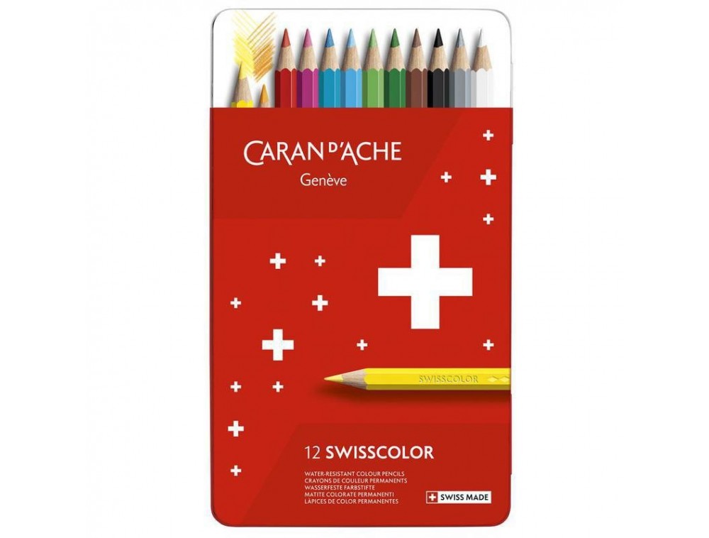 LAPIS COR CARAN D´ACHE SWISSCOLOR 12 CORES 1284712 LAPIS COR CARAN D´ACHE SWISSCOLOR 12 CORES 1284712