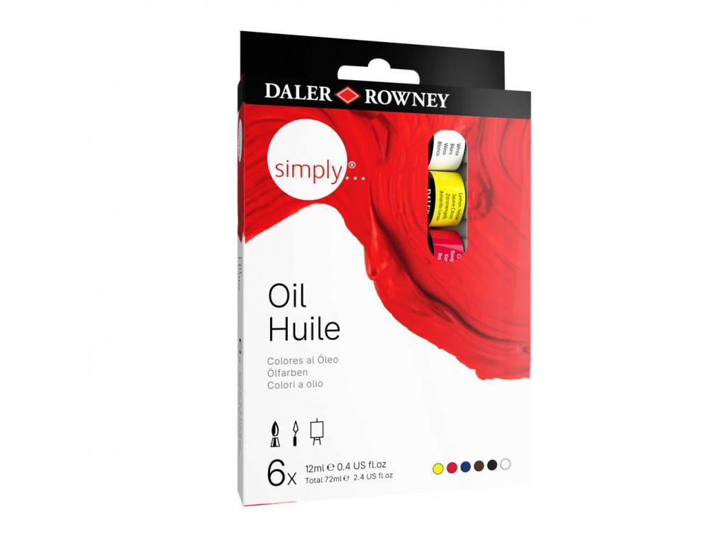 ESTOJO OLEO DALER ROWNEY SIMPLY 06 TUBOS 12ML ESTOJO OLEO DALER ROWNEY SIMPLY 06 TUBOS 12ML