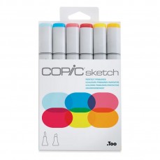 ESTOJO COPIC SKETCH C/ 06 PERFECT PRIMARIES