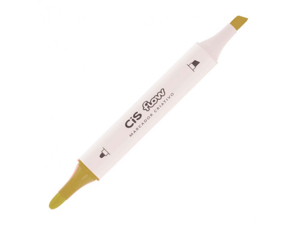 MARCADOR CRIATIVO CIS FLOW DUPLA 64 MOSTARDA MARCADOR CRIATIVO CIS FLOW DUPLA 64 MOSTARDA