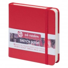 SKETCHBOOK TALENS RED 12X12 80 FOLHAS