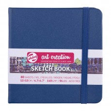 SKETCHBOOK TALENS NAVY BLUE 12X12 80 FOLHAS