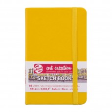 SKETCHBOOK TALENS GOLD YELLOW 09X14 80 FOLHAS