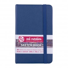 SKETCHBOOK TALENS NAVY BLUE 09X14 80 FOLHAS