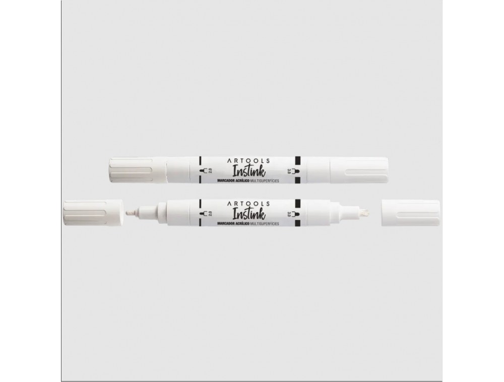 MARCADOR ARTOOLS INSTINK ACRILICO BRANCO PONTA DUPLA W01 MARCADOR ARTOOLS INSTINK ACRILICO BRANCO PONTA DUPLA W01
