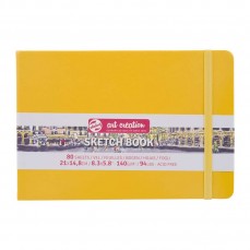 SKETCHBOOK TALENS GOLD YELLOW 21X15 80FLS